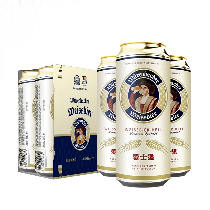 德国进口爱士堡小麦啤酒 500mL*4瓶/组