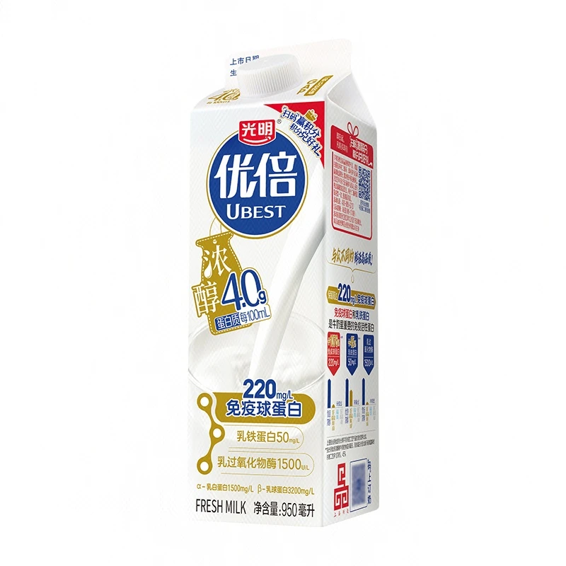 【日日鲜】光明浓醇4.0优倍高品质鲜牛奶 950mL/盒