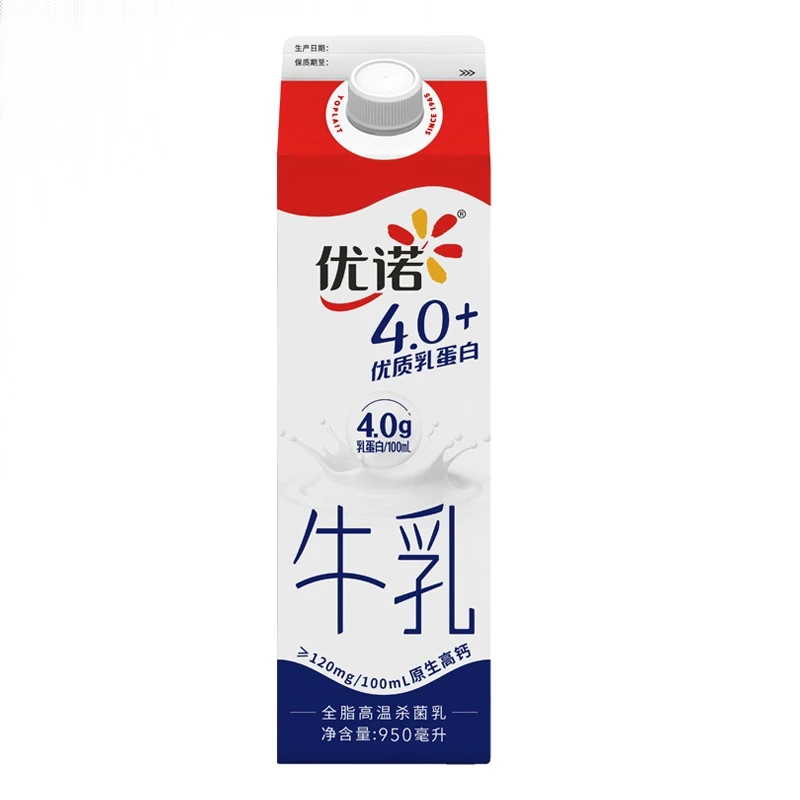 【日日鲜】优诺4.0高品质牛乳 950ml/盒