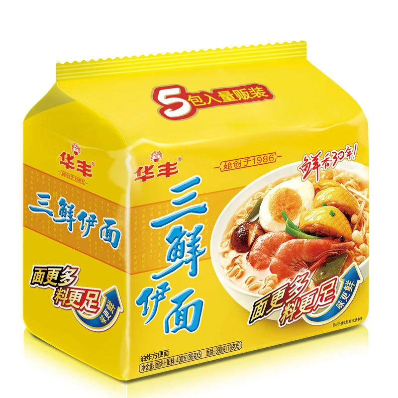 华丰三鲜伊面 86g*5包/袋