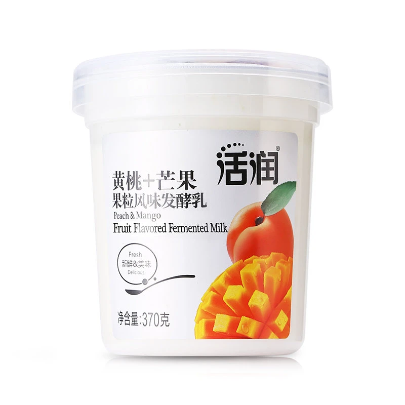 新希望活润黄桃芒果果粒风味酸牛奶 370g/瓶