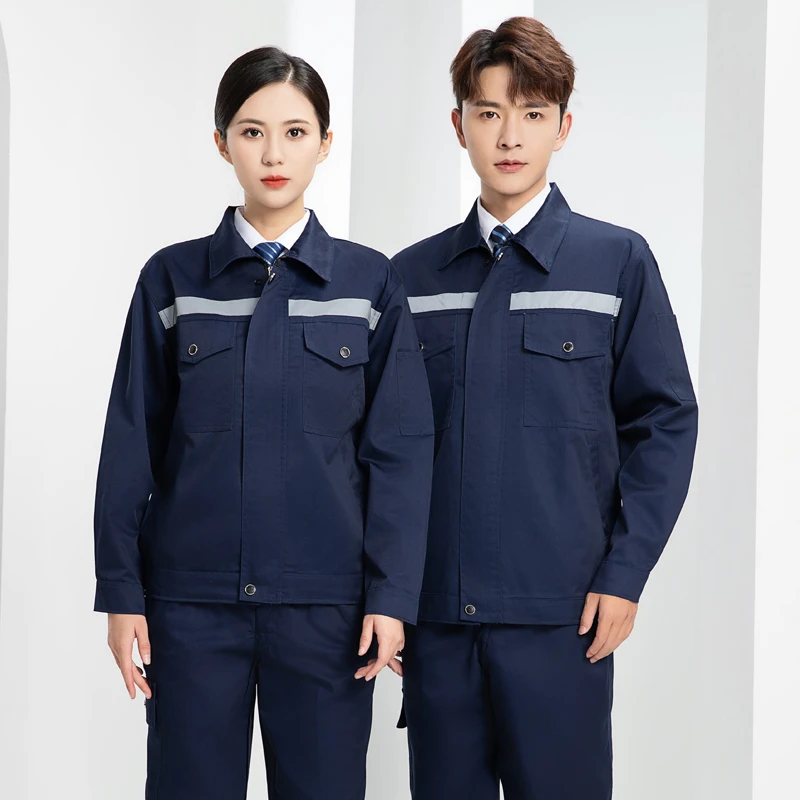 春秋工作服套装长袖加厚工装耐磨工作耐脏厂服汽修服劳保服可定制