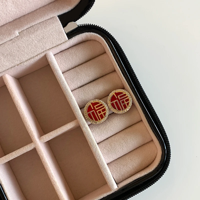 铜合金耳饰 高端大气上档次轻奢小众高级感耳环耳钉90949