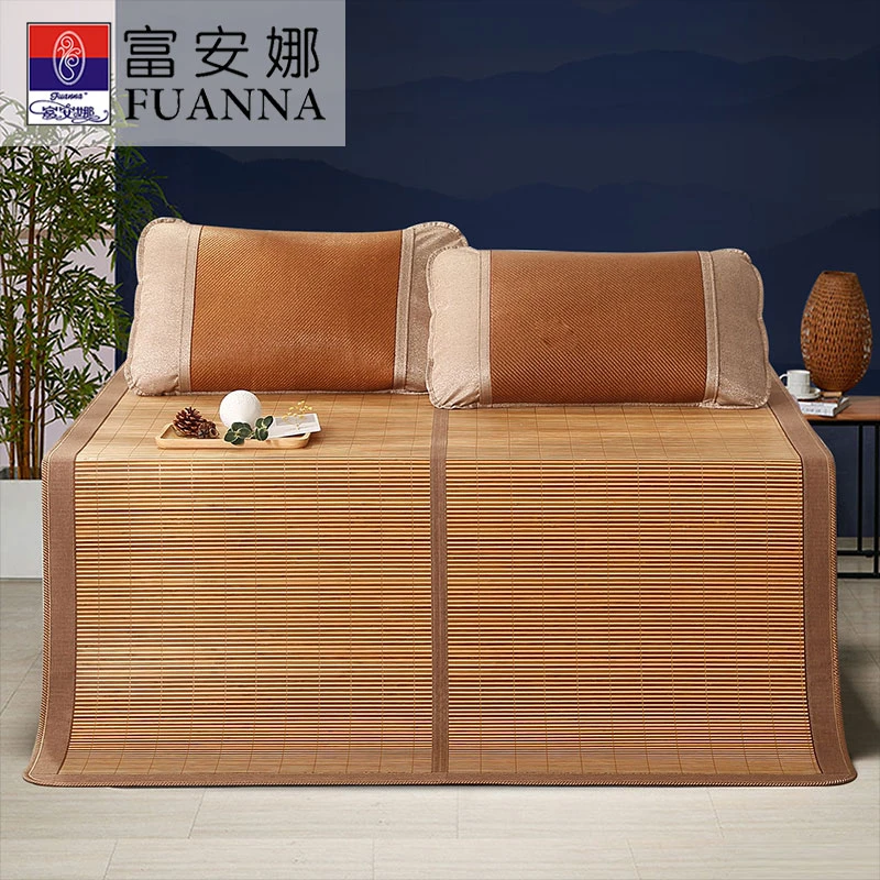 富安娜家纺夏季清凉头层竹青老竹席夏日宅家竹韵幽香舒适透气亲肤