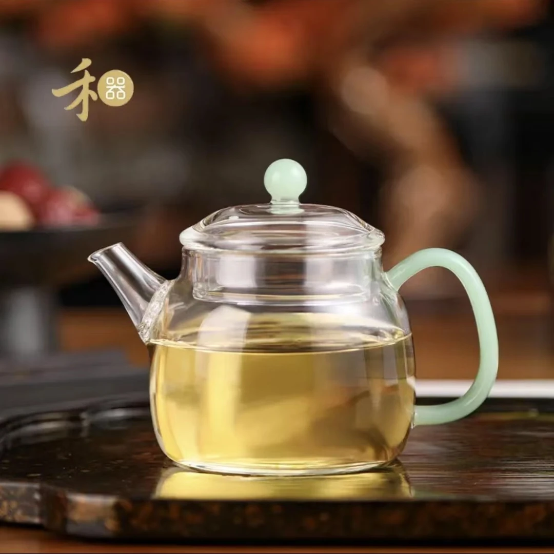 禾器言卿壶高硼硅手工玻璃泡茶壶家用茶水分离小泡壶高档家用茶壶
