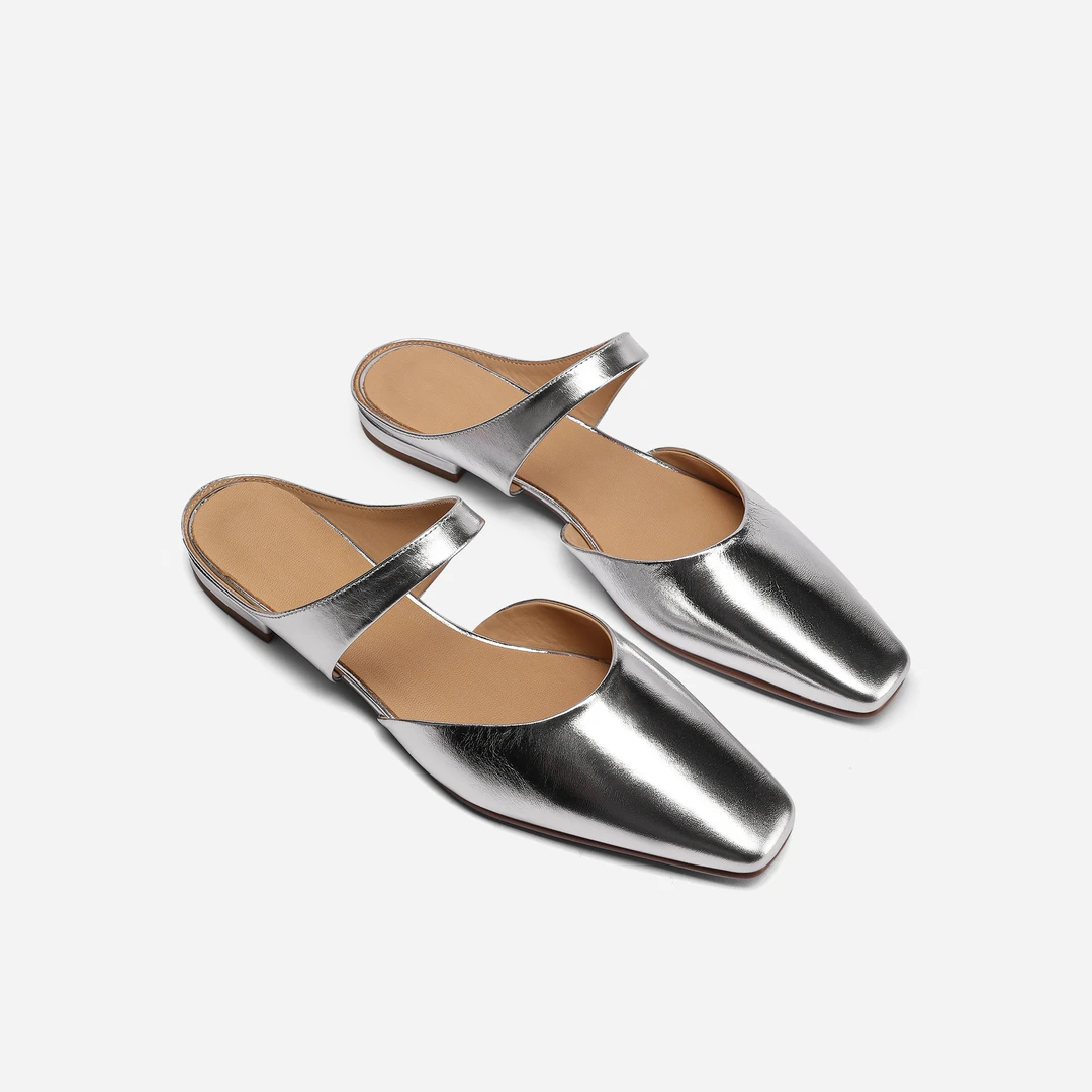 【FELIZ ISA】 2023夏季新款CHIC系列包头半拖鞋法式高级感穆勒鞋女