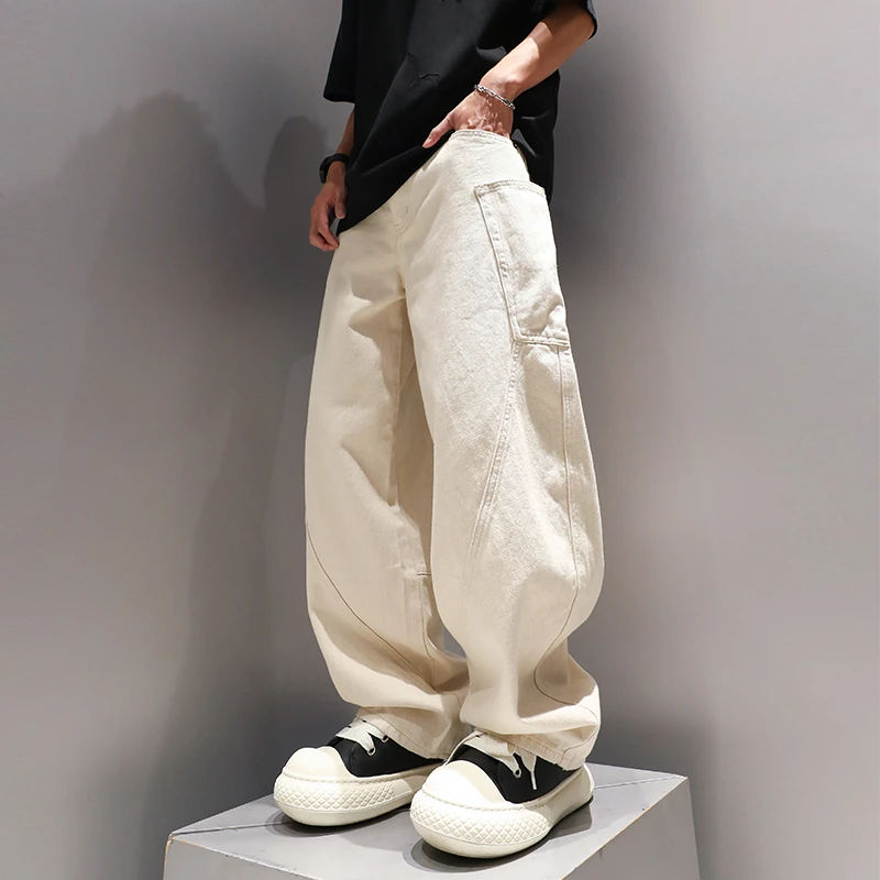 有术休闲弯刀裤男夏季薄款阔腿cleanfit美式阔腿宽松大码工装裤子