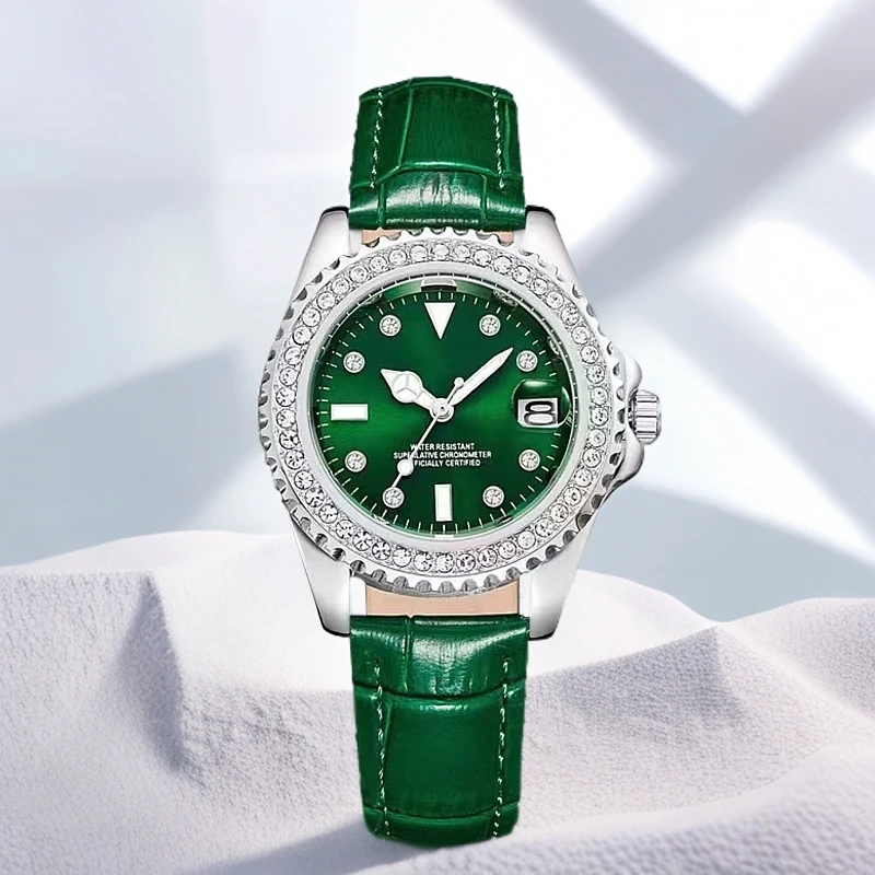 时尚轻奢经典绿气质腕表—BDH