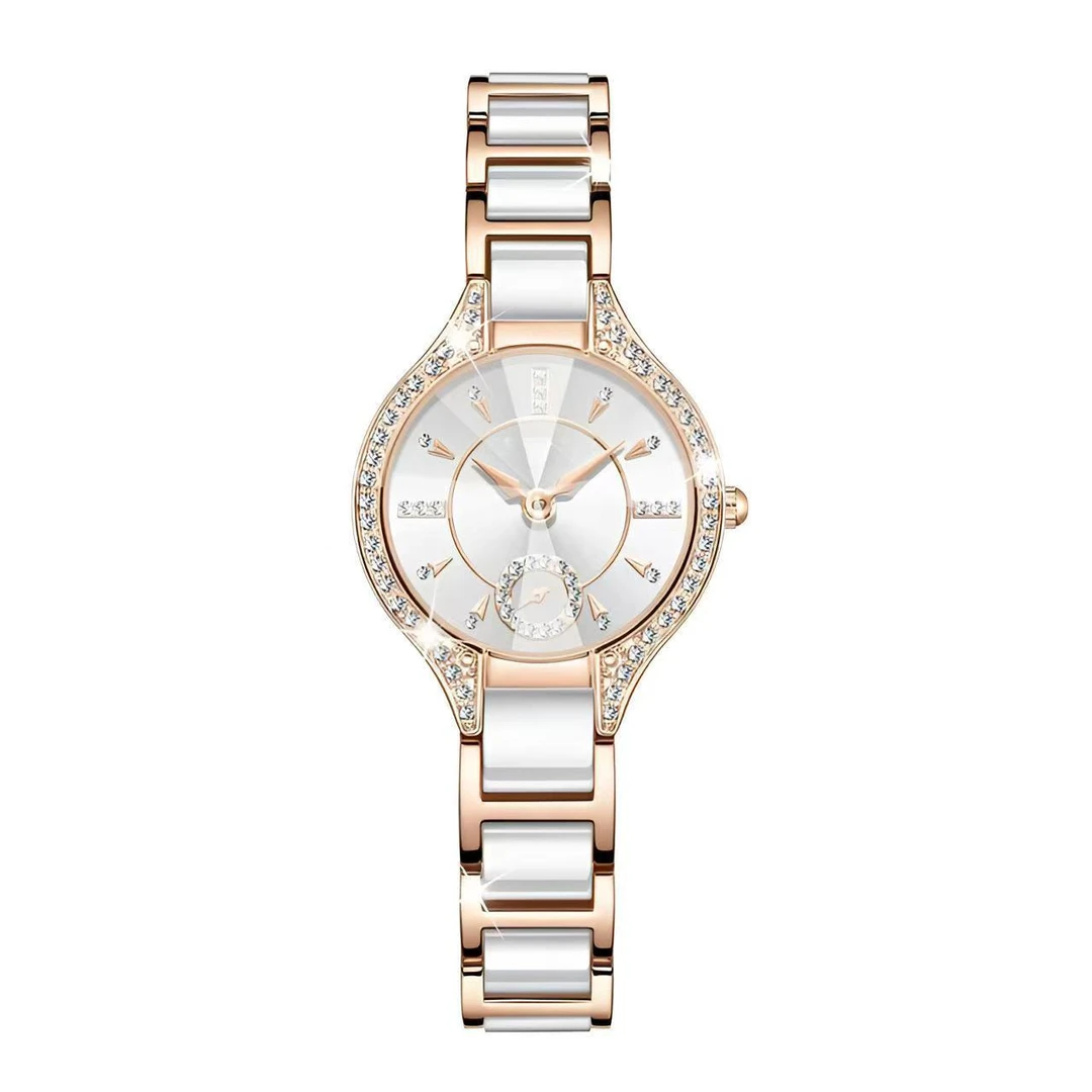 精美陶瓷白手链款高级感气质腕表——2518