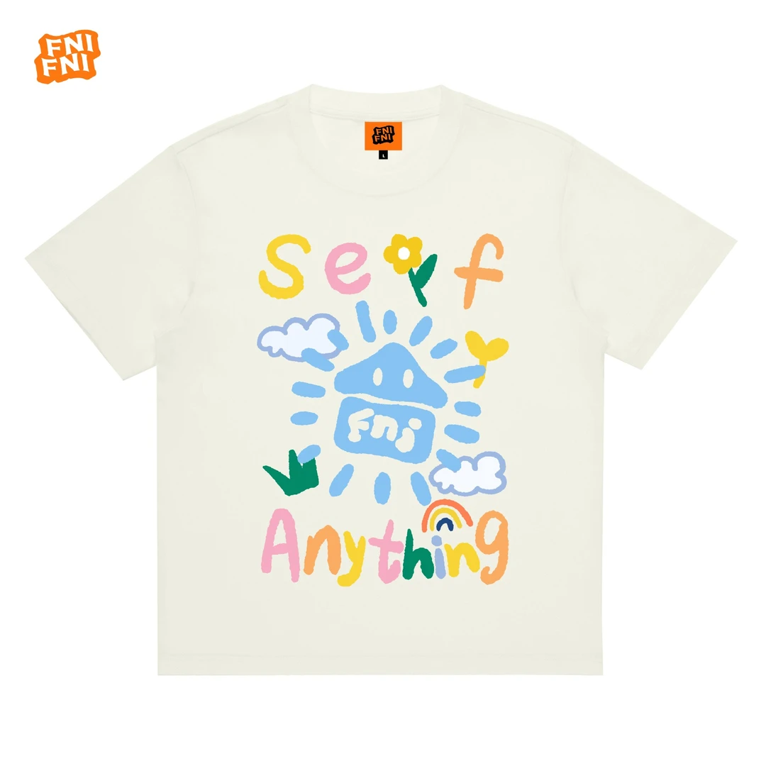 FNIFNI260g（花草Cooper）男女同款t恤美式复古纯棉短袖24新款数码