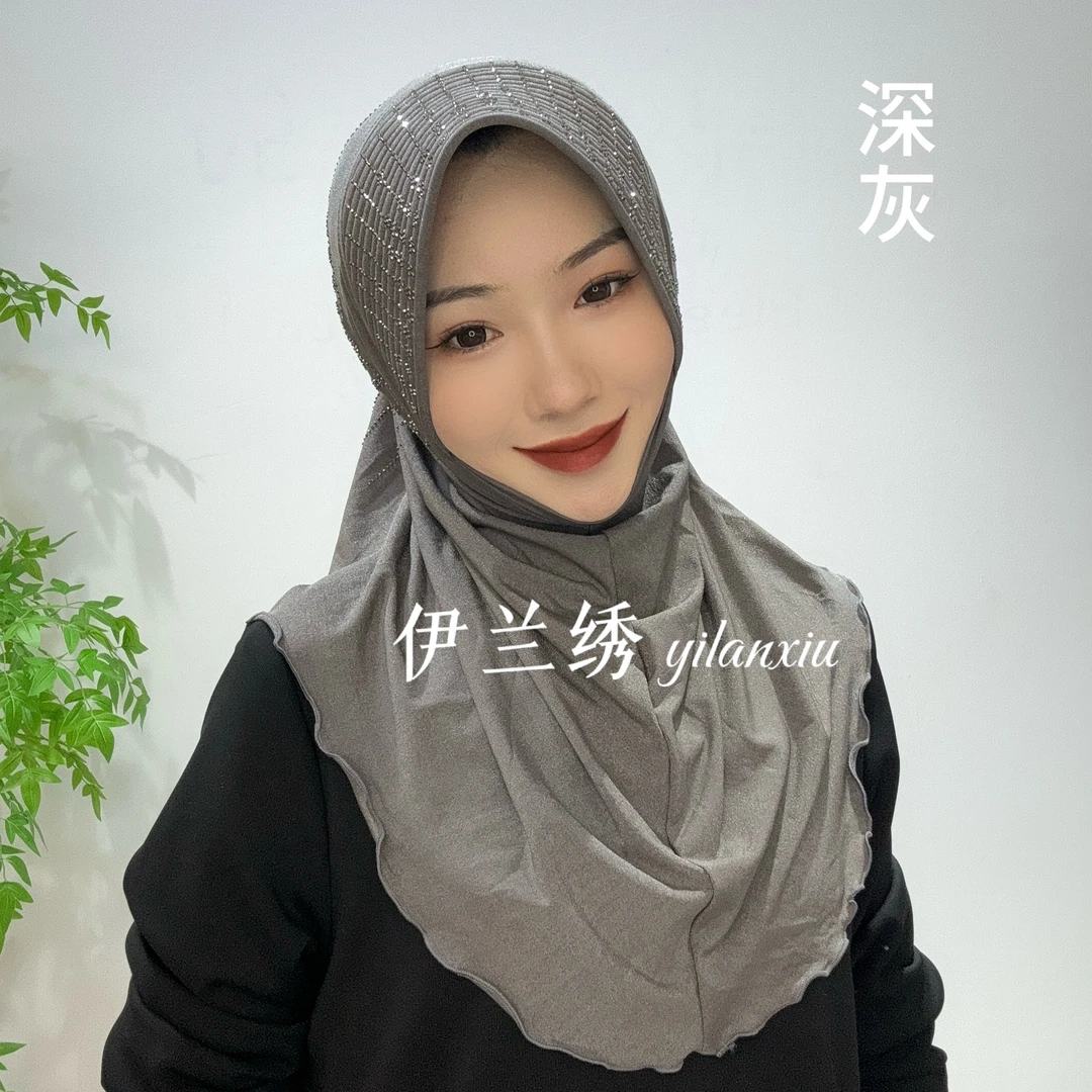 回族小姐姐软帽檐纱巾简约款