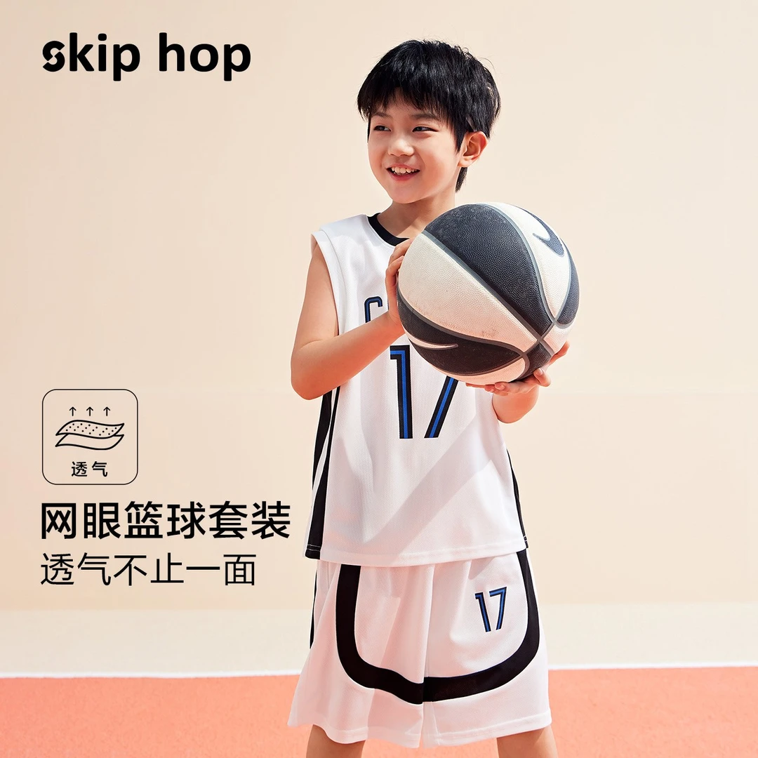 男童夏装套装短袖运动服夏季儿童背心篮球服速干男孩足球HT242039