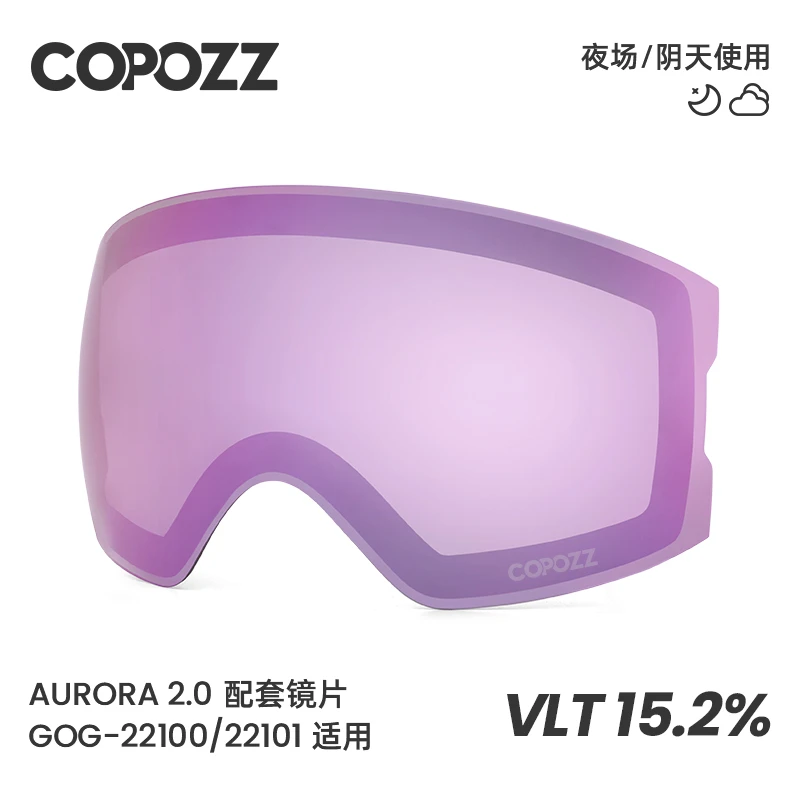 备用增光镜片滑雪镜磁吸双层防雾护目镜片专属赠品