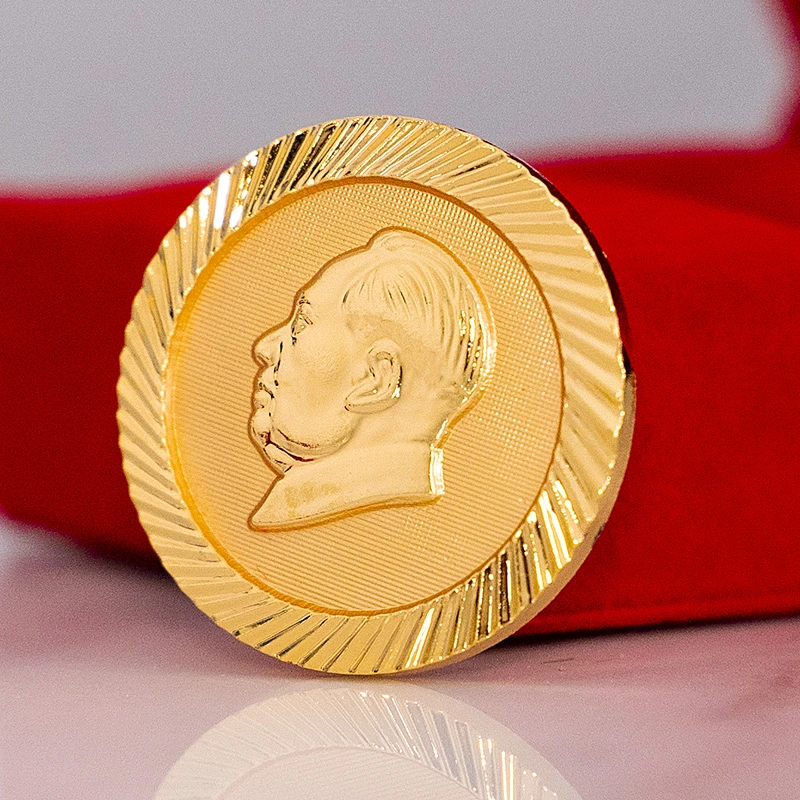 铜合金胸针 手工毛主席纪念像章徽章饰品配饰件螺纹时尚伟人胸针