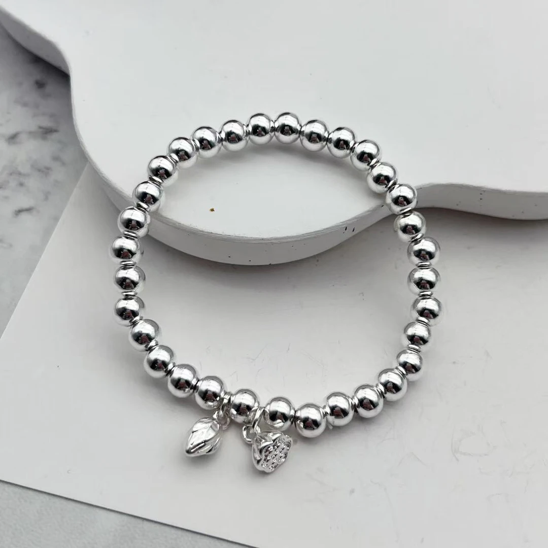 足银手镯 足银999.9两世欢手链【A22】