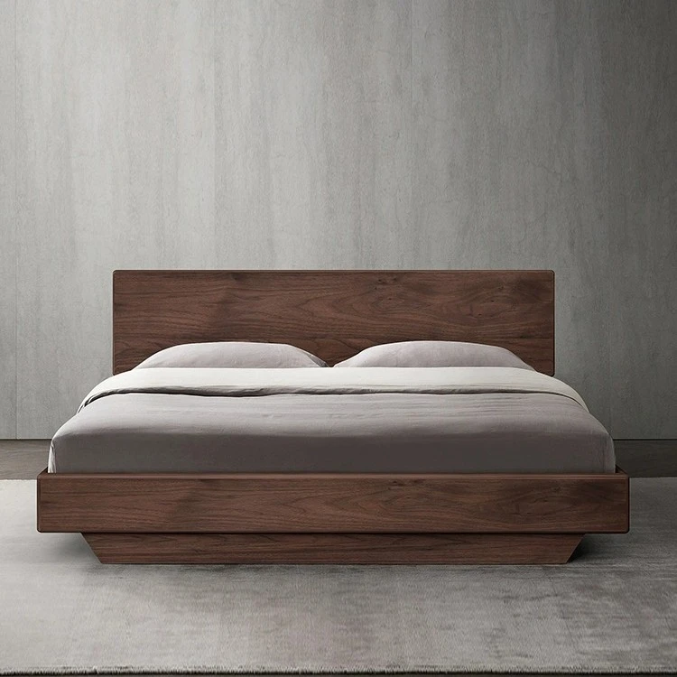 北欧全实木双人床黑胡桃箱体储物床橡木简约现代气压主卧2米婚床