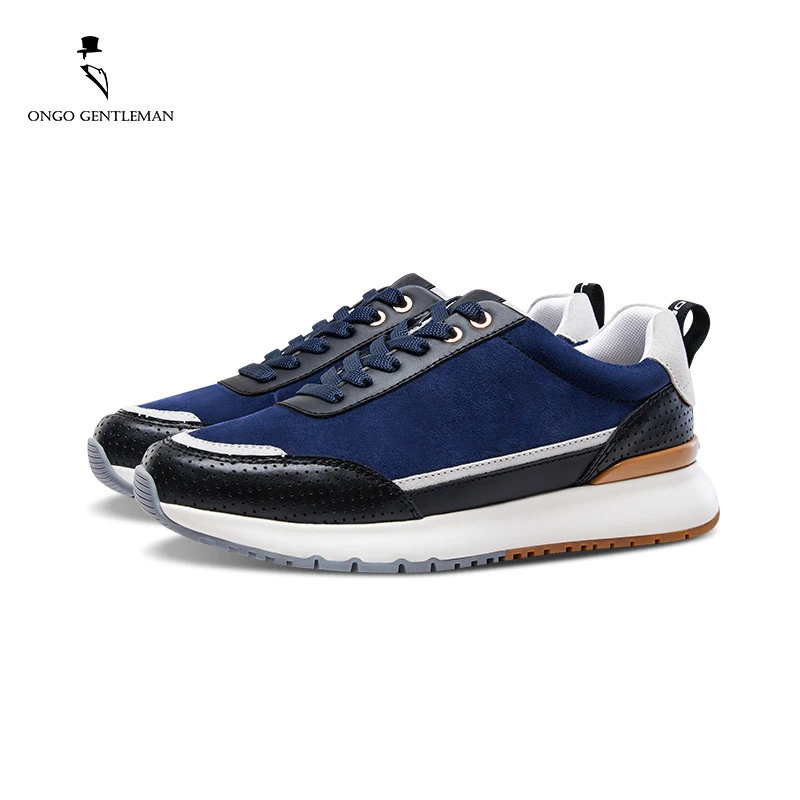 男款春秋款2025新款男士运动鞋商务时尚休闲鞋头层牛皮鞋子潮真皮
