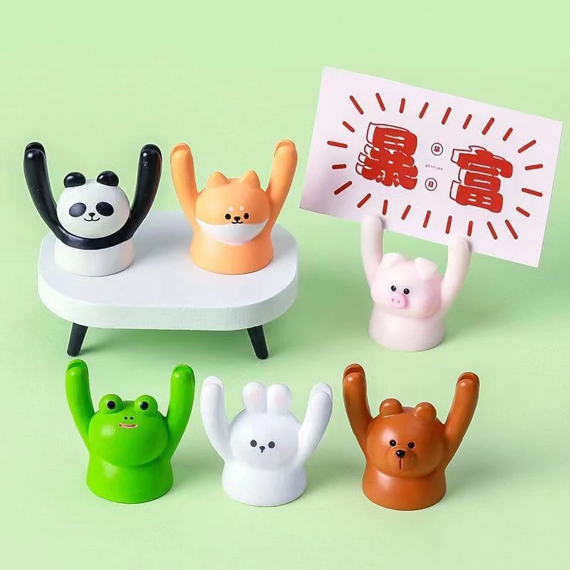 创意可爱举牌手小猪动物 diy创意家居装饰品桌面汽车载励志小摆件