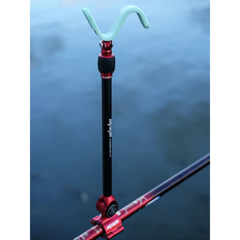 威宝莱鱼竿支架后挂通用快拆炮台铝合金杆挂拐角按键后挂架杆配件