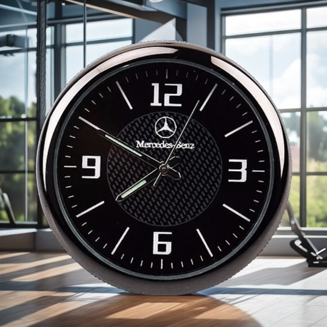 潮牌表盘迷你汽车高精度电子表钟改装饰品高档车用双闪贴石英钟表