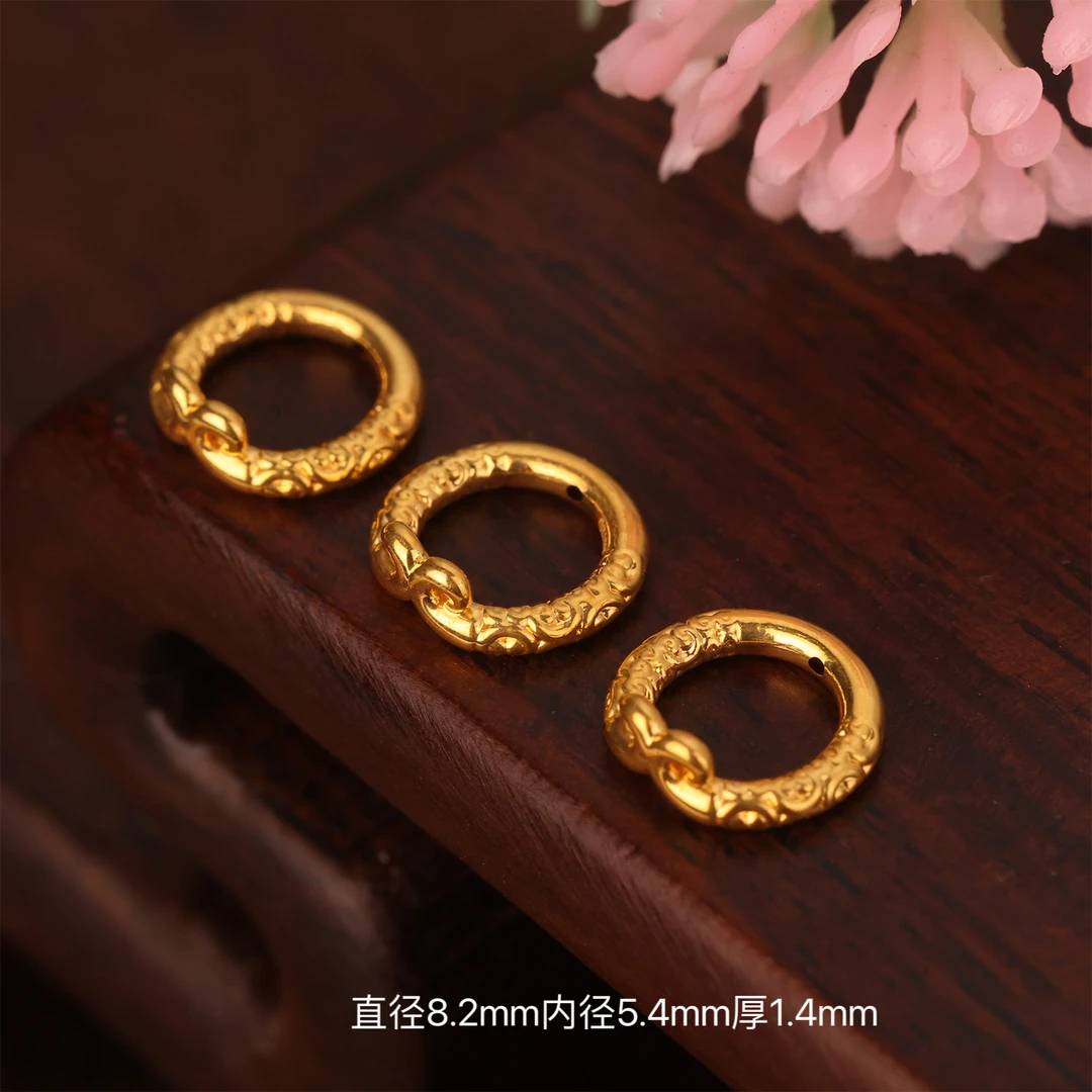 【来福工厂】18k金精工紧箍咒环跑环卡环DIY手串项链配饰配件