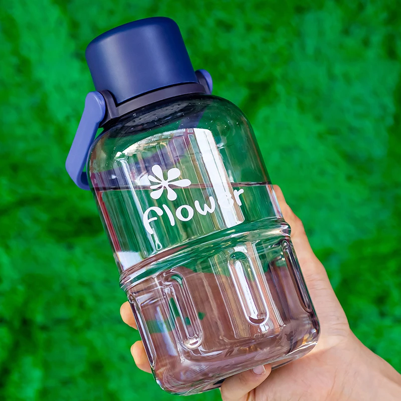 健身户外超大创意潮流大容量水壶防摔外出水桶杯太空杯吨吨杯塑料