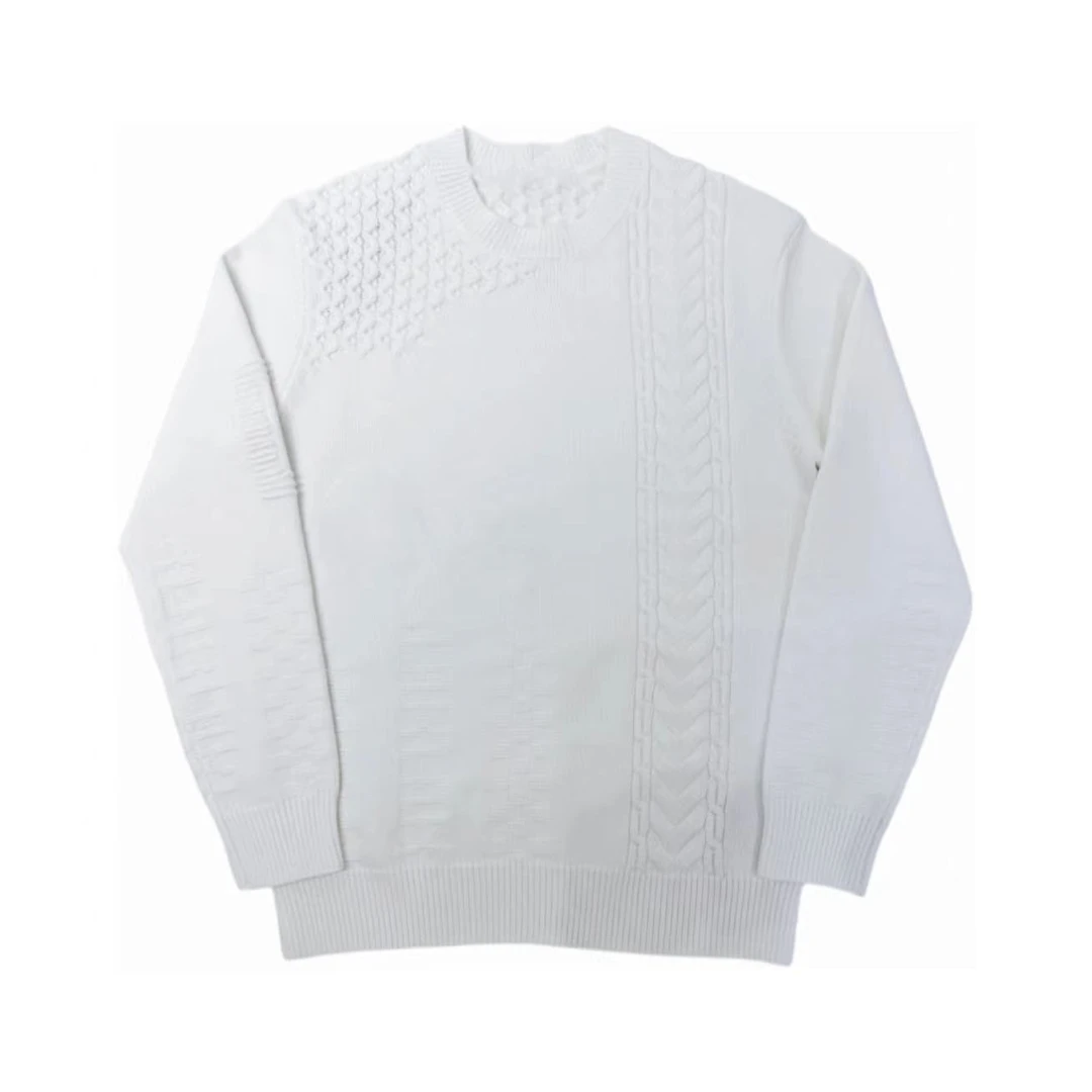 【奢品】23秋款ssD家提花字母纯色圆领长袖毛衣秋冬打底男女同款