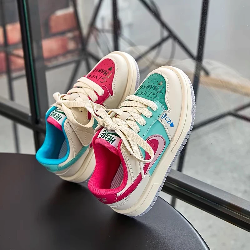 女童运动鞋2024夏季新款鸳鸯鞋儿童板鞋男童春秋潮鞋时尚透气板鞋