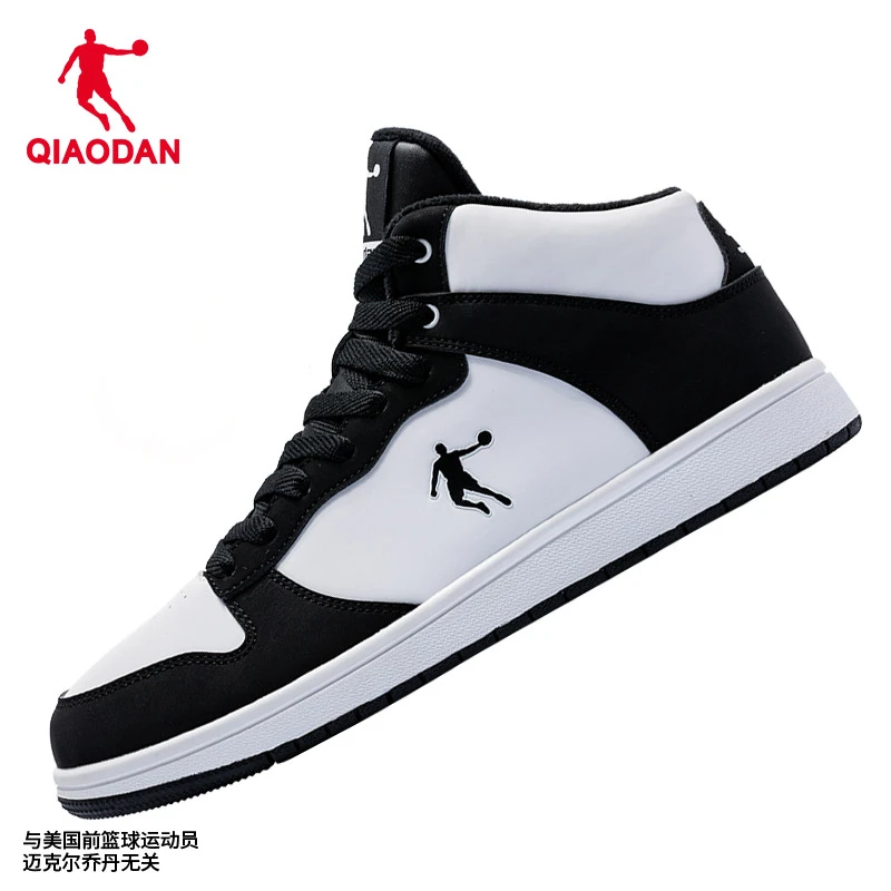 中国乔丹板鞋男女经典高帮休闲鞋加绒运动鞋XM3580338 DY