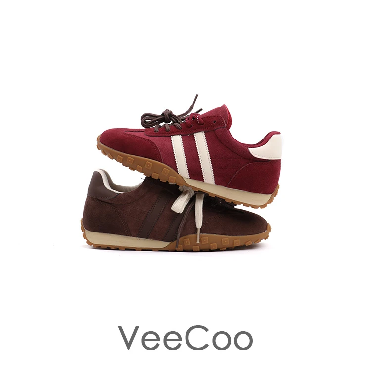 DX.DAXI  VeeCoo |APM真皮复古德训鞋女百搭厚底休闲运动阿甘鞋