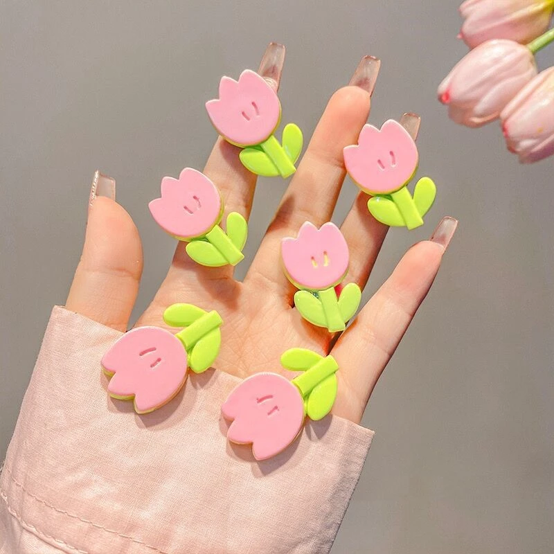 郁金香糖果色小号发夹韩版花朵女头饰侧边碎发百搭儿童刘海侧边夹