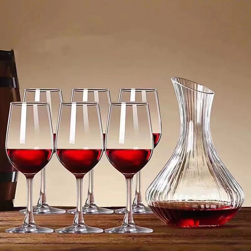 家用酒具创意水晶醒酒器红酒杯家用高脚杯欧式葡萄酒杯酒具