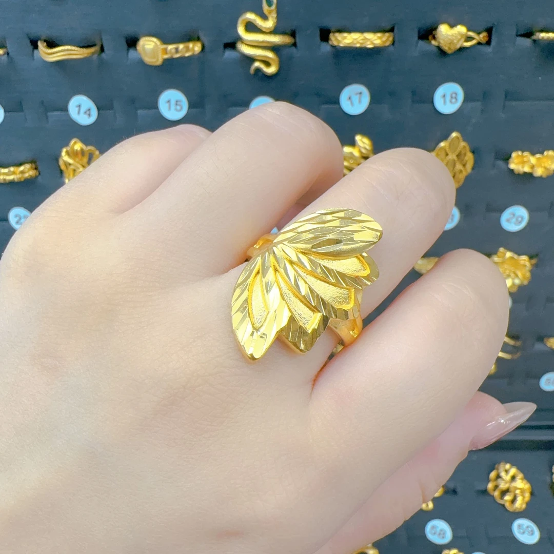 铜合金戒指 铜合金戒指 时尚简约大气开口可调节女款戒指124