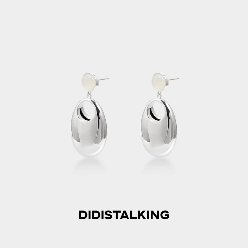 DIDISTALKING 铜合金耳饰 轮廓水滴光面U形耳环轻奢小众设计耳饰