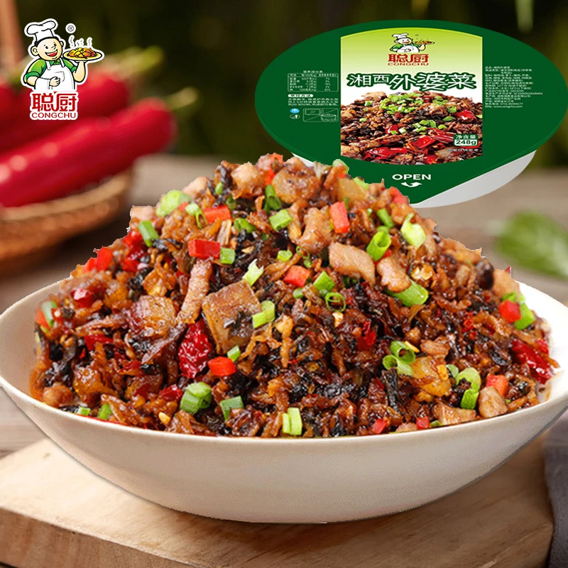 【人气推荐】湘西外婆菜248g/盒 加热即食湖南美食下饭方便家常菜