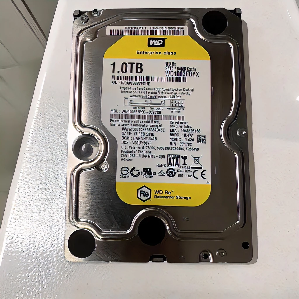 拆机1TB3.5寸SATA接口机械硬盘，台式电脑/录像机/服务器通用快捷。