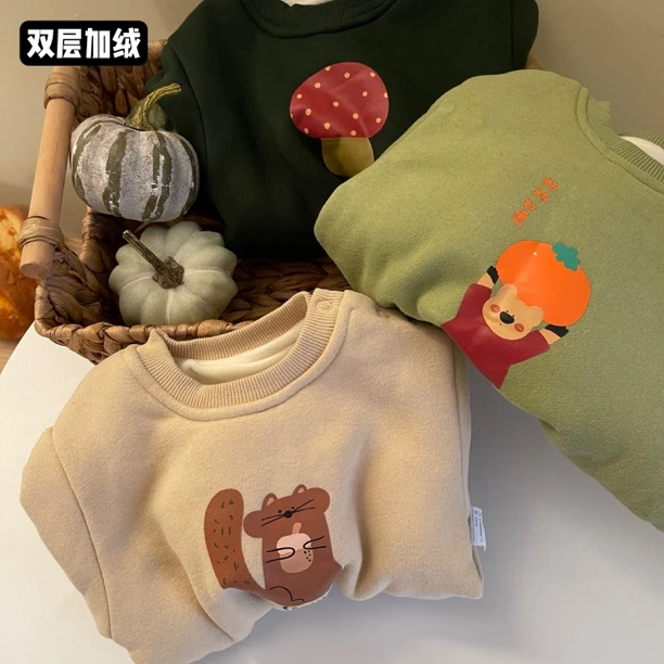 10/22【福利款】婴幼儿秋冬款宝宝双层绒卫衣加厚保暖