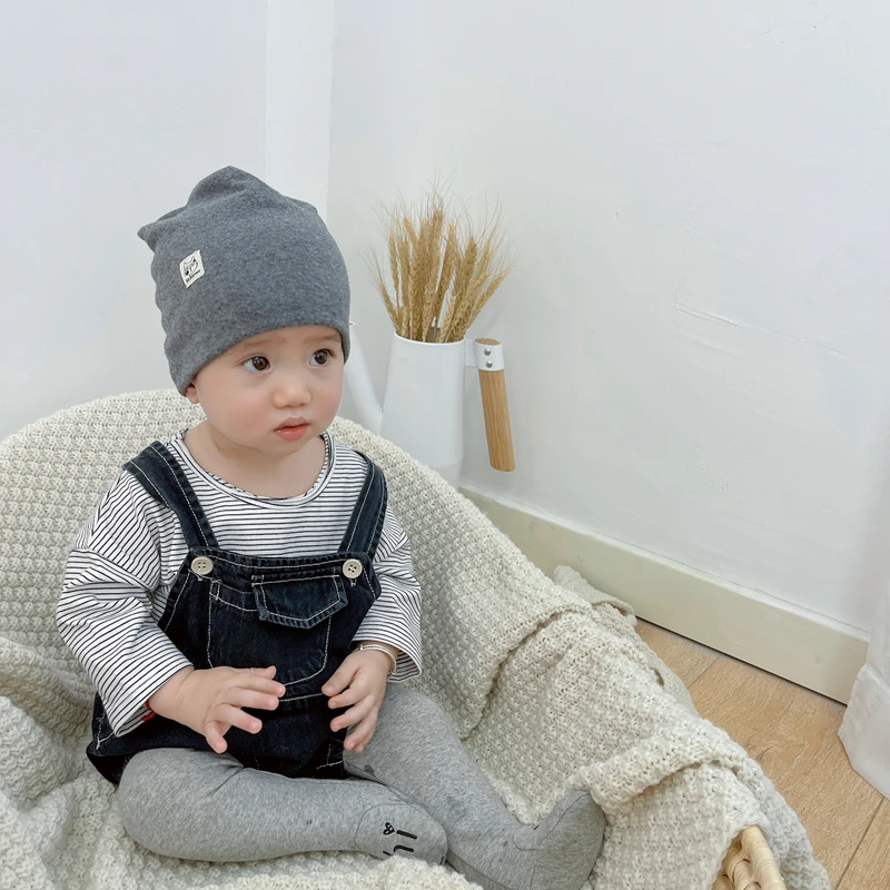婴儿春秋装宝宝秋装包屁裤韩版婴童软牛仔包屁背带裤