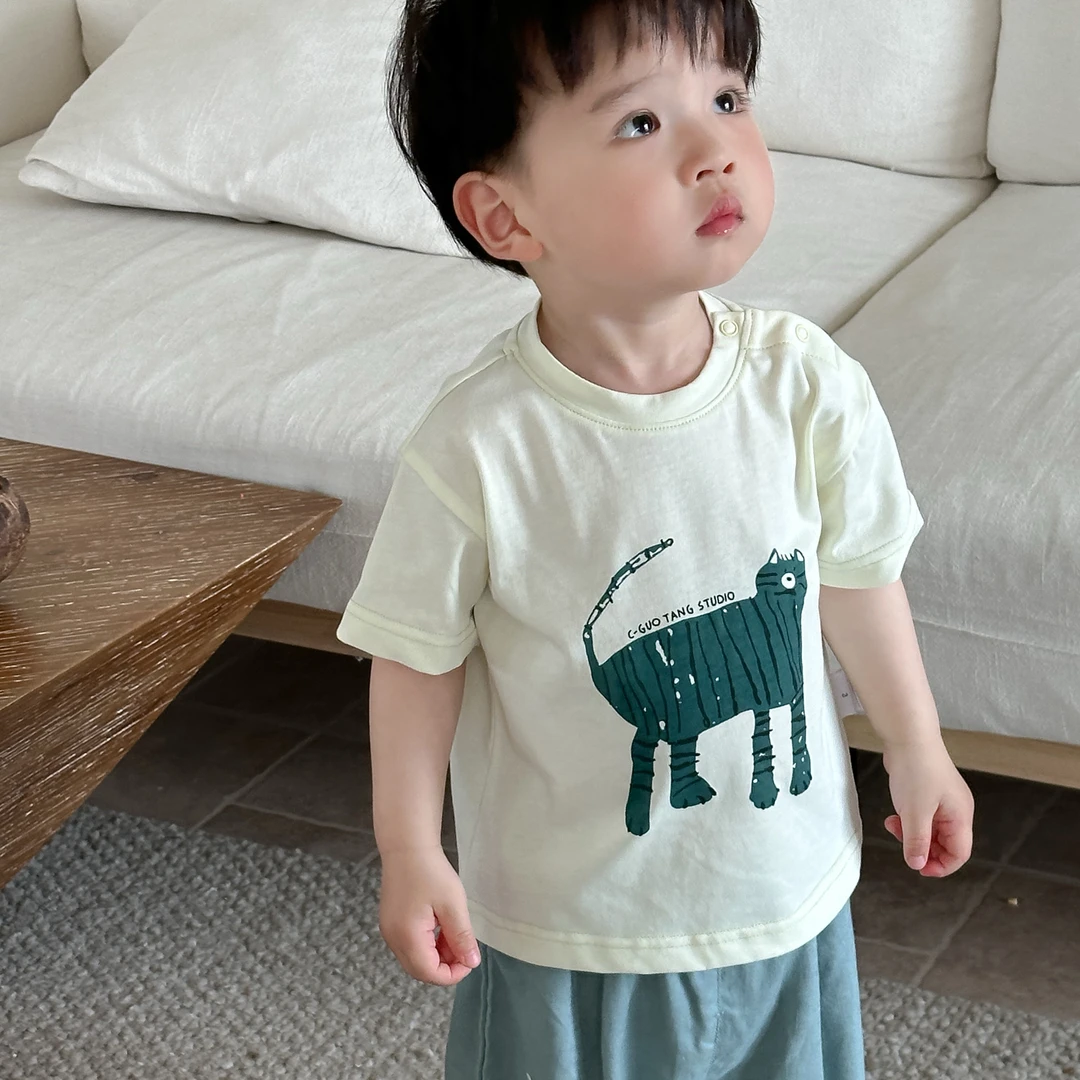 【一只喵】婴幼儿夏装短袖T恤宝宝圆领汗衫