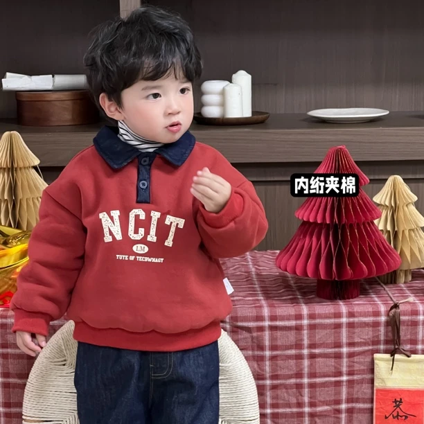 12/24【加绒加棉】小童棉衣宝宝卫衣外套夹棉