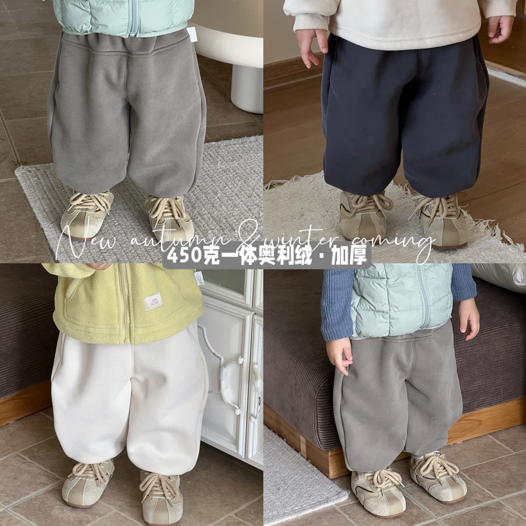 9/16【加绒哈伦】宝宝秋冬季韩版卫裤加绒加厚小童运动裤