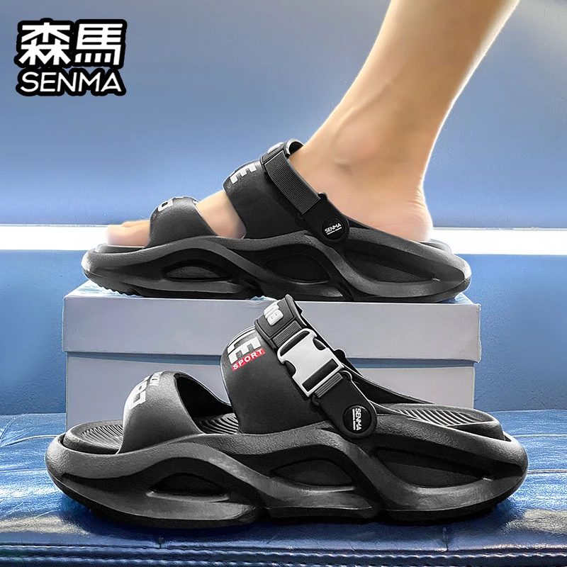 SENMA/森马拖鞋男夏季外穿海边沙滩两穿大码45凉拖踩屎感防滑凉鞋