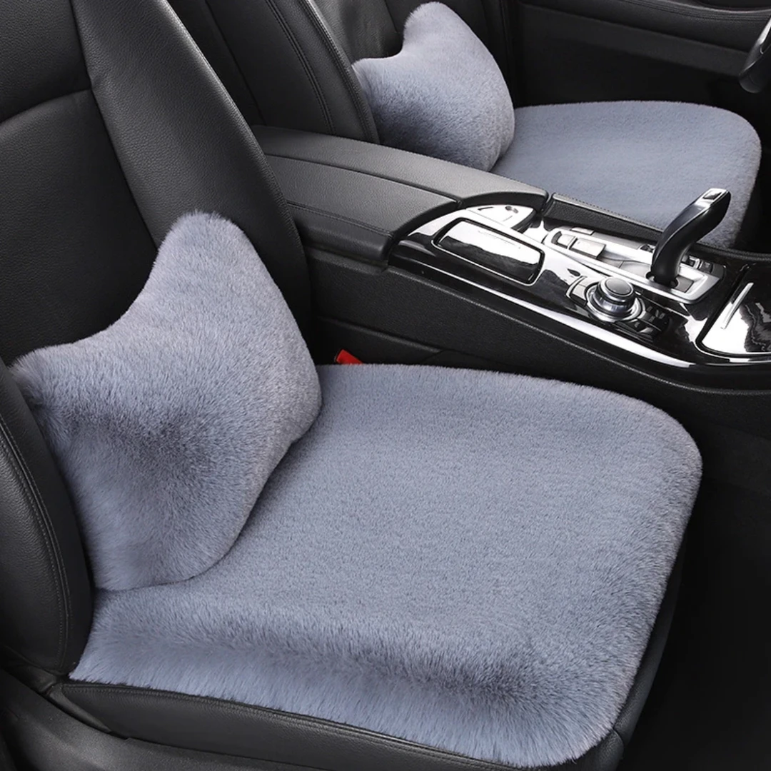冬季汽车毛绒坐垫专用座垫单片防寒保暖短毛仿兔毛防寒保暖座椅套