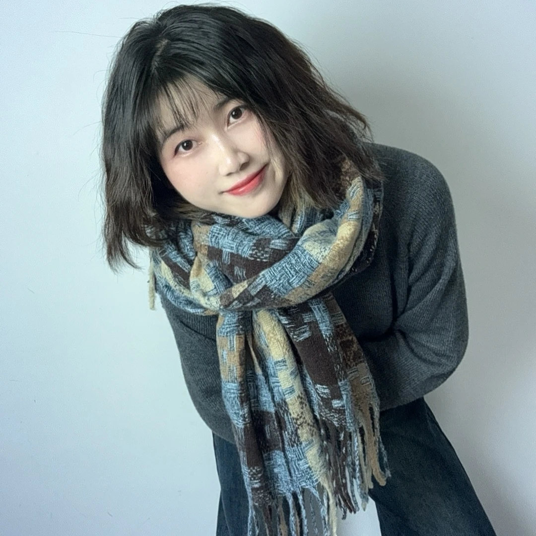 （买一送一）冬季保暖围巾氛围感韩版百搭针织仿羊绒秋冬季网红同款