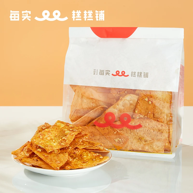 MES/每实 手工拉沃什面包脆咖喱芝士味+马苏里拉味零食小吃组合装