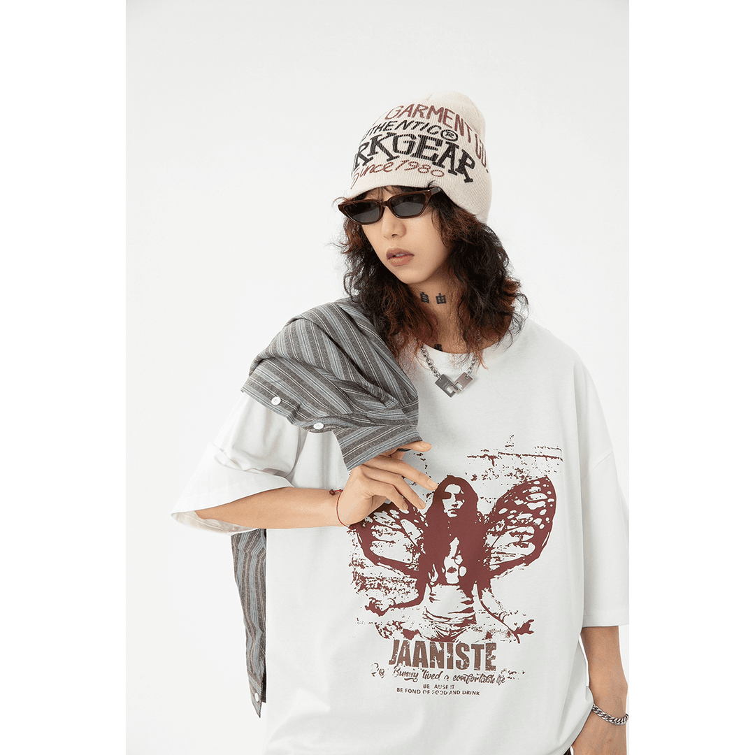 jaaniste 270g重磅纯棉男士短袖t恤夏季新款美式潮牌休闲宽松上衣