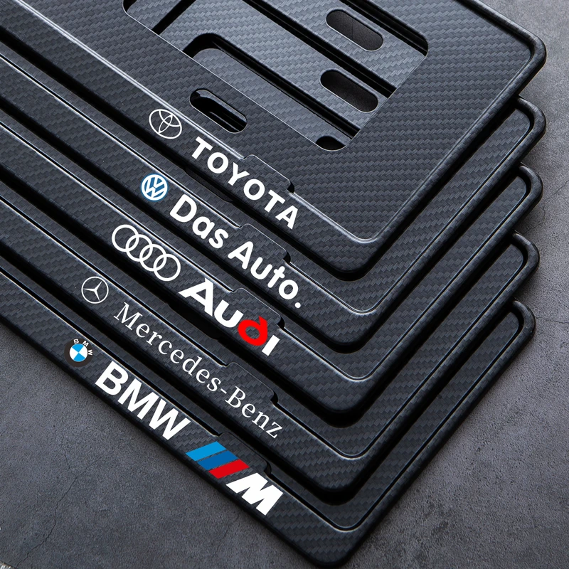 新款车牌边框铝合金牌照保护框汽车号牌照框架子小车防盗车牌套框