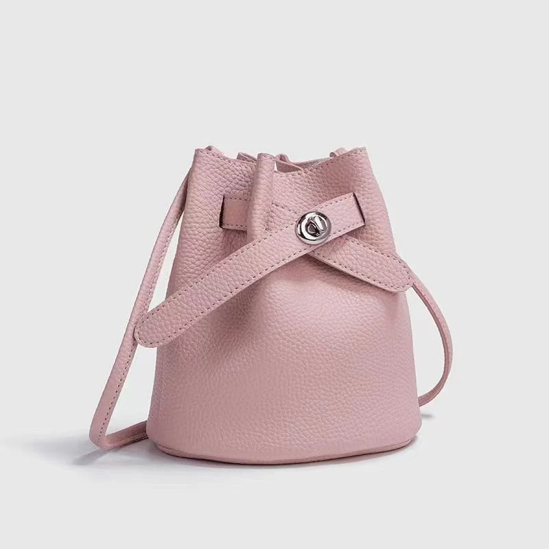 时尚潮流水桶包单肩斜挎包