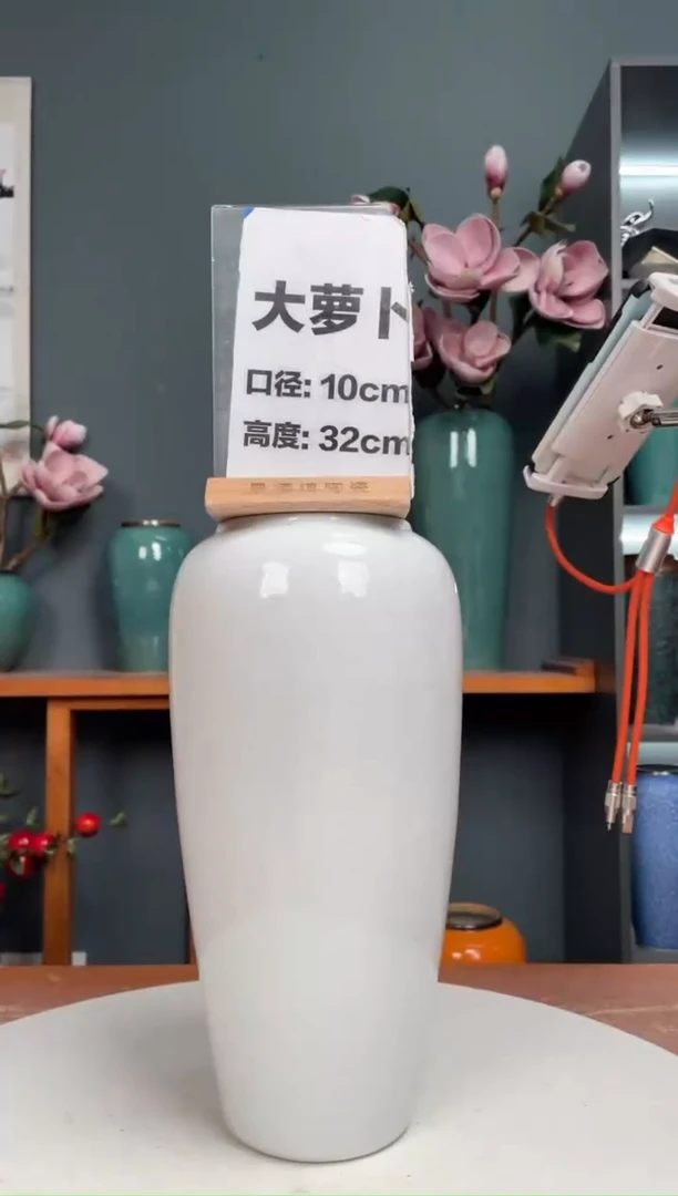 【闪购商品】陶瓷瓷片大萝卜白色