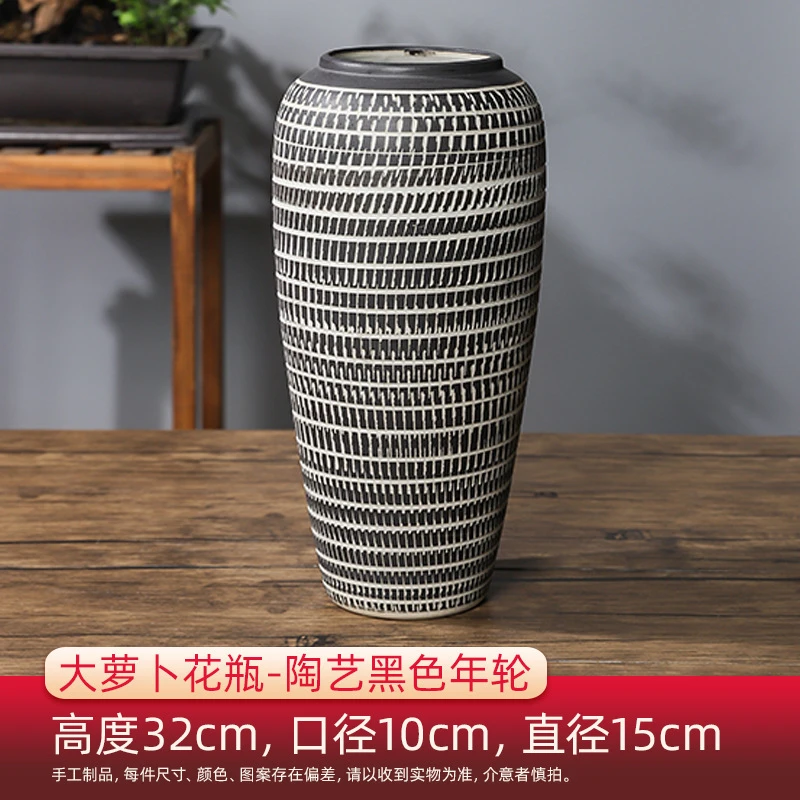 直播商品正品花瓶大萝卜黑色年轮